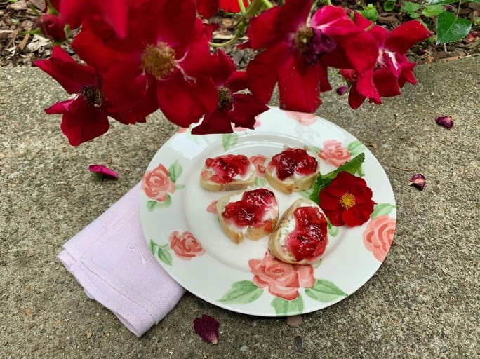 A plate with some food on it