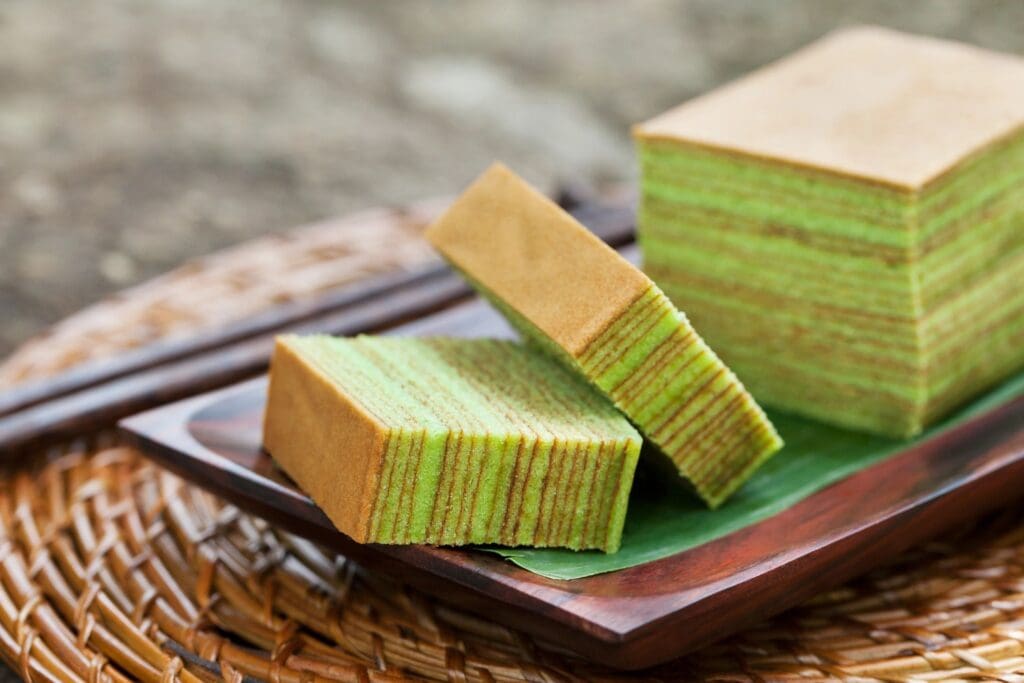 A close up of some green and yellow food