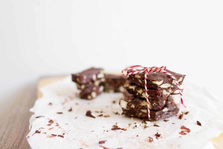 A close up of some chocolate covered cookies