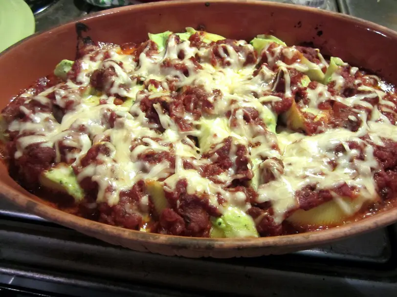 A close up of some food in a pan