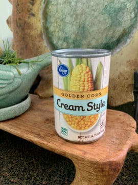 A can of cream style golden corn.