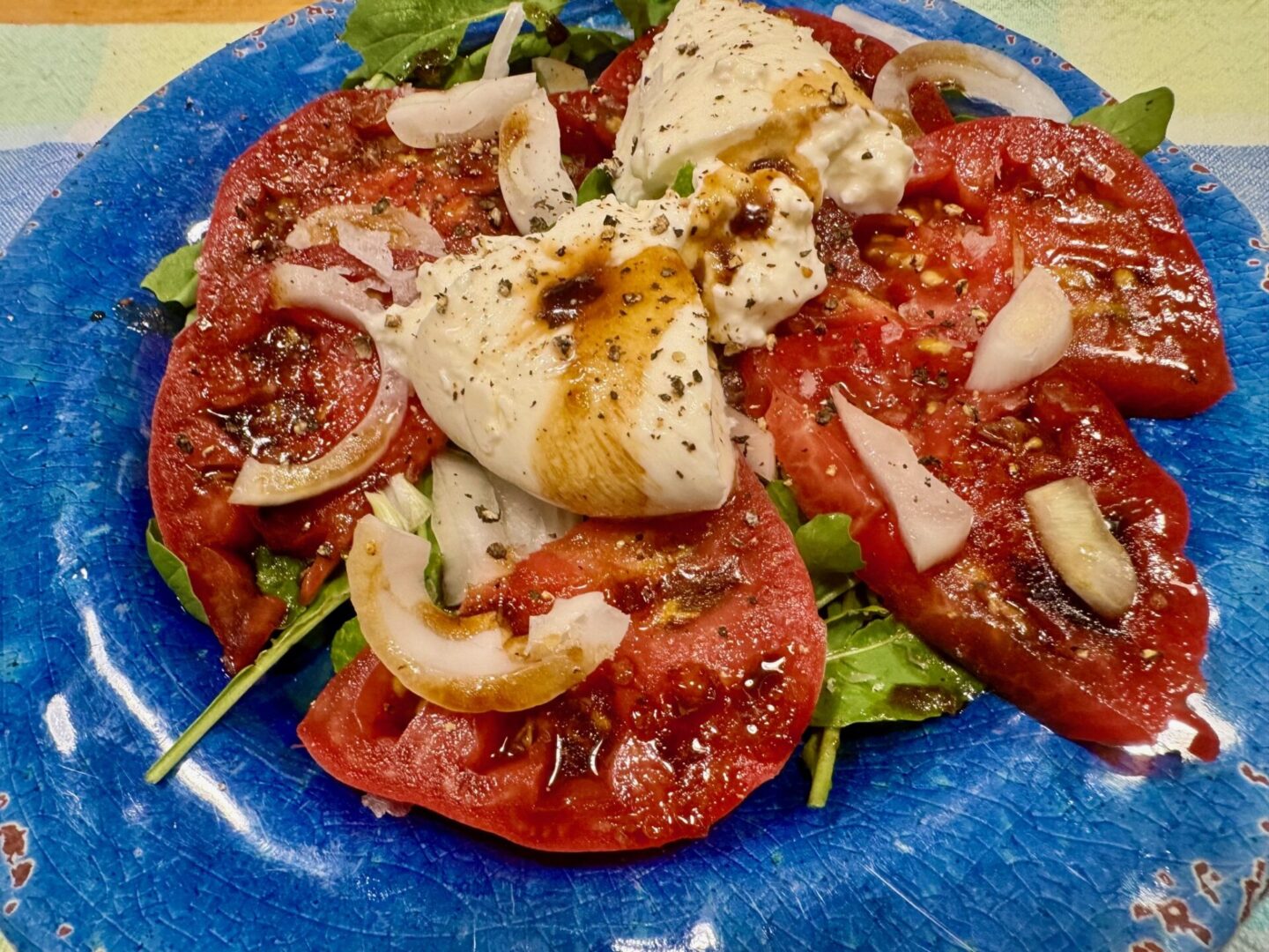 Arugula, Tomato, and Burrata Cheese Salad - Sallie's Kitchen Corner