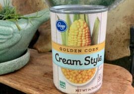 A can of cream style golden corn.