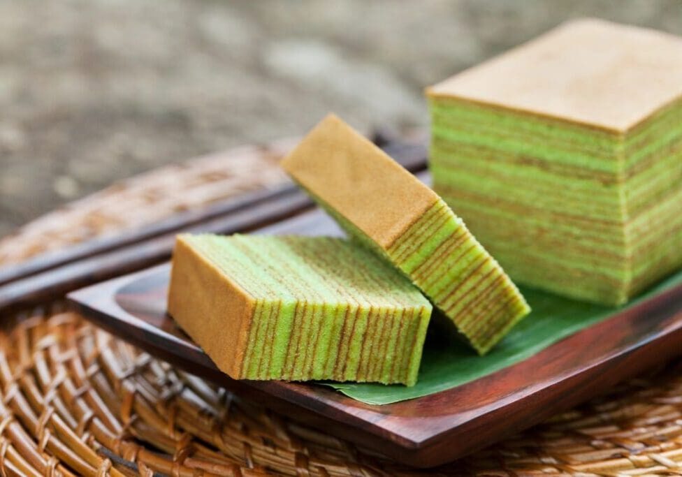 A close up of some green and yellow food