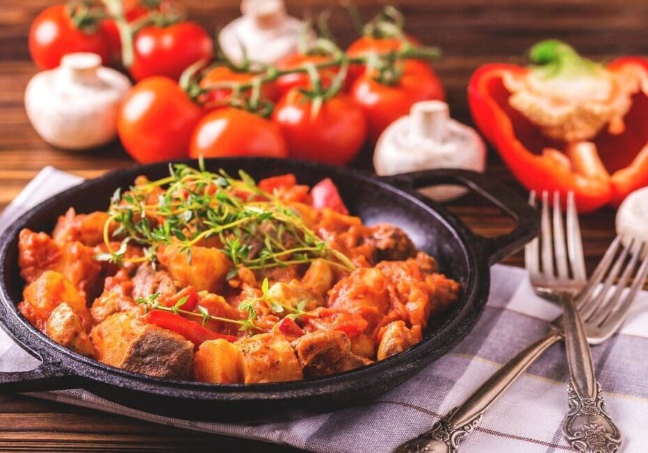 A plate of food on top of a table.