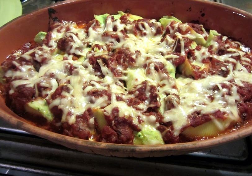 A close up of some food in a pan